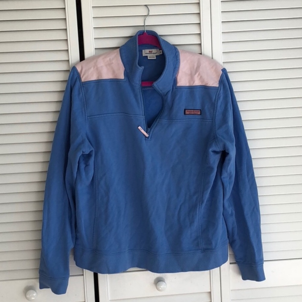 Vineyard Vines blue and light pink shep shirt